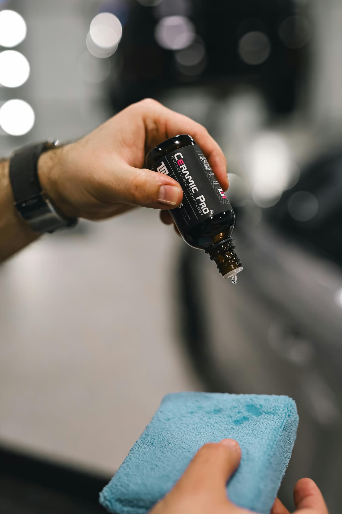 Ceramic coating gloss demonstration